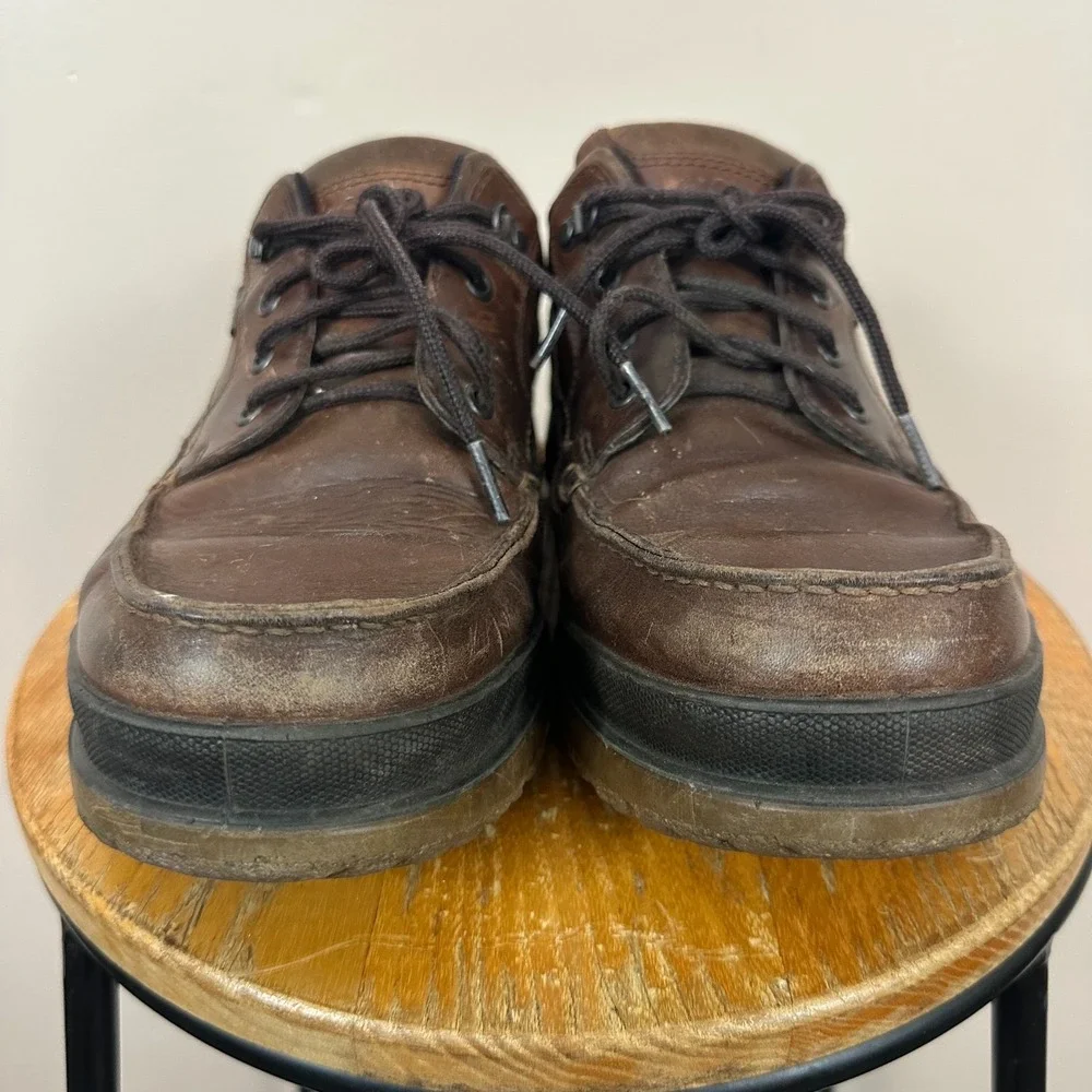 Ecco Track 25 Mens 43 US 9-9.5 Hiking Shoes Brown Leather Waterproof Gore Tex